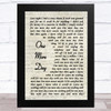 Diamond Rio One More Day Vintage Script Song Lyric Music Art Print