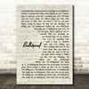 Godsmack Bulletproof Vintage Script Song Lyric Music Art Print