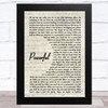 Major Lazer Powerful Vintage Script Song Lyric Music Art Print