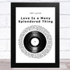 Jeff Lynne Love Is a Many Splendored Thing Vinyl Record Song Lyric Music Art Print