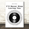 Doris Day I'll Never Stop Loving You Vinyl Record Song Lyric Music Art Print