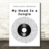 Emma Louise, Wankelmut My Head Is a Jungle Vinyl Record Song Lyric Music Art Print