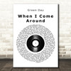 Green Day When I Come Around Vinyl Record Song Lyric Music Art Print