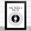 Belle & Sebastian The State I Am In Vinyl Record Song Lyric Music Art Print