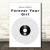 Paula Abdul Forever Your Girl Vinyl Record Song Lyric Music Art Print