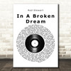 Rod Stewart In A Broken Dream Vinyl Record Song Lyric Music Art Print