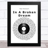 Rod Stewart In A Broken Dream Vinyl Record Song Lyric Music Art Print