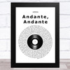 ABBA Andante, Andante Vinyl Record Song Lyric Music Art Print