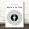 Billy Ocean Here's to You Vinyl Record Song Lyric Music Art Print