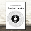 Bruce Springsteen Backstreets Vinyl Record Song Lyric Music Art Print