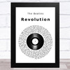 The Beatles Revolution Vinyl Record Song Lyric Music Art Print