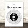 Muse Pressure Vinyl Record Song Lyric Music Art Print