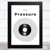 Muse Pressure Vinyl Record Song Lyric Music Art Print