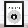 Janet Jackson Alright Vinyl Record Song Lyric Music Art Print
