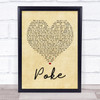 Frightened Rabbit Poke Vintage Heart Song Lyric Quote Print