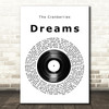 The Cranberries Dreams Vinyl Record Song Lyric Music Art Print