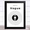 Madonna Vogue Vinyl Record Song Lyric Music Art Print