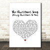 Nat King Cole The Christmas Song (Merry Christmas To You) White Heart Song Lyric Music Art Print