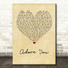 Miley Cyrus Adore You Vintage Heart Song Lyric Quote Print