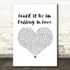 The Spinners Could It Be I'm Falling In Love White Heart Song Lyric Music Art Print