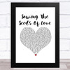 Tears For Fears Sowing The Seeds Of Love White Heart Song Lyric Music Art Print