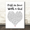 The White Stripes Fell in Love With a Girl White Heart Song Lyric Music Art Print
