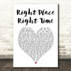 Olly Murs Right Place Right Time White Heart Song Lyric Music Art Print