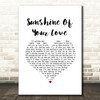 Eric Clapton Sunshine Of Your Love White Heart Song Lyric Music Art Print