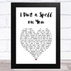 Annie Lennox I Put a Spell on You White Heart Song Lyric Music Art Print