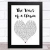 The Miracles The Tears of a Clown White Heart Song Lyric Music Art Print