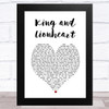 Of Monsters and Men King and Lionheart White Heart Song Lyric Music Art Print