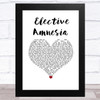 Rise Against Elective Amnesia White Heart Song Lyric Music Art Print