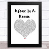 Asking Alexandria Alone In A Room White Heart Song Lyric Music Art Print