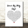Carly Simon Love Of My Life White Heart Song Lyric Music Art Print