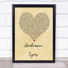 Natty Bedroom Eyes Vintage Heart Song Lyric Quote Print