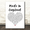 The Shires Made In England White Heart Song Lyric Music Art Print