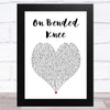 Boyz II Men On Bended Knee White Heart Song Lyric Music Art Print