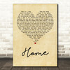 Depeche Mode Home Vintage Heart Song Lyric Quote Print