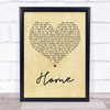 Depeche Mode Home Vintage Heart Song Lyric Quote Print