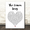 Led Zeppelin The Lemon Song White Heart Song Lyric Music Art Print