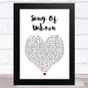 Steven Wilson Song Of Unborn White Heart Song Lyric Music Art Print