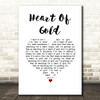 Neil Young Heart Of Gold White Heart Song Lyric Music Art Print