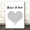 Florence + The Machine Shake It Out White Heart Song Lyric Music Art Print