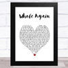 Atomic Kitten Whole Again White Heart Song Lyric Music Art Print