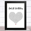 Witt Lowry Last Letter White Heart Song Lyric Music Art Print