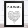 Arctic Monkeys Mad Sounds White Heart Song Lyric Music Art Print