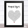 Wet Wet Wet Angel Eyes White Heart Song Lyric Music Art Print