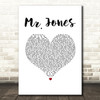 Counting Crows Mr. Jones White Heart Song Lyric Music Art Print