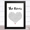 Garth Brooks The River White Heart Song Lyric Music Art Print