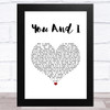 Queen You And I White Heart Song Lyric Music Art Print